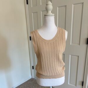 Design History Knit Sleeveless Tank in Beige